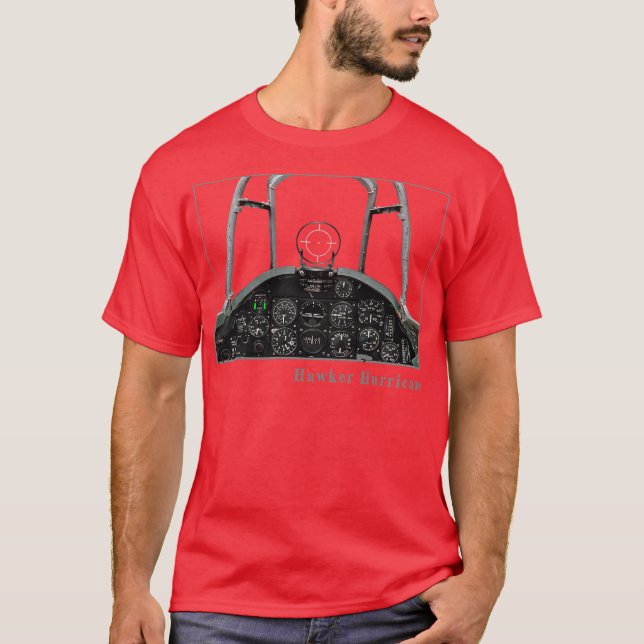 Cockpit Instruments Hurricane fighter aircraft WW2 T-Shirt (Front)