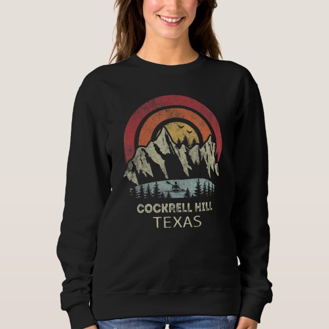 Cockrell Hill Texas Mountain Sunset Sunrise Kayaki Sweatshirt (Front)