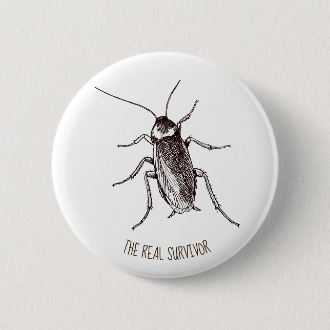 Cockroach 6 Cm Round Badge (Front)