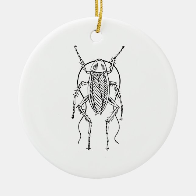 Cockroach Ceramic Tree Decoration (Front)