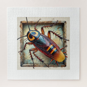 Cockroach dorsal view 210724IREF211 - Watercolor Jigsaw Puzzle