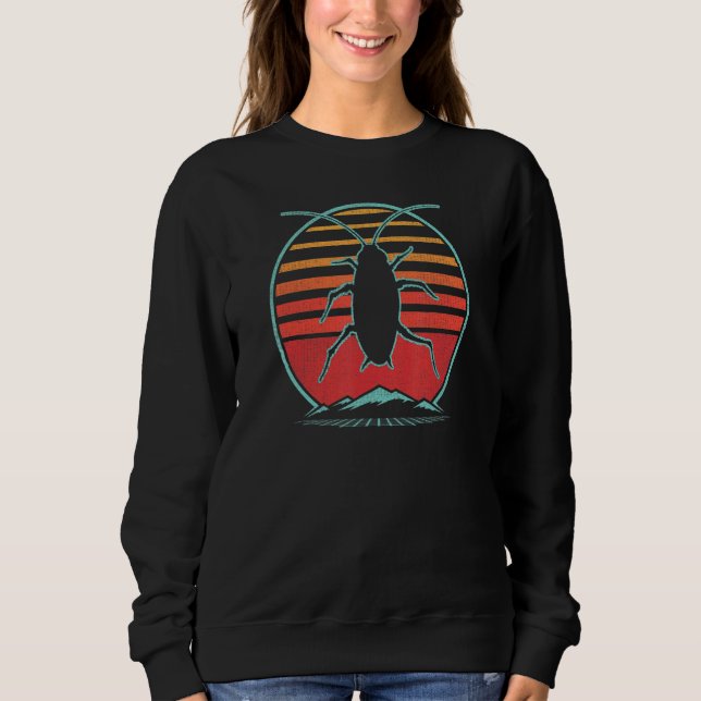 Cockroach Retro 80s Style Pest Control Exterminato Sweatshirt (Front)