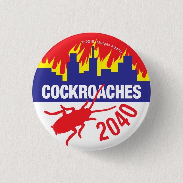 Cockroaches 2040 Button (Front)