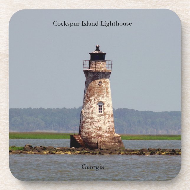 Cockspur Island Lighthouse coaster (Front)
