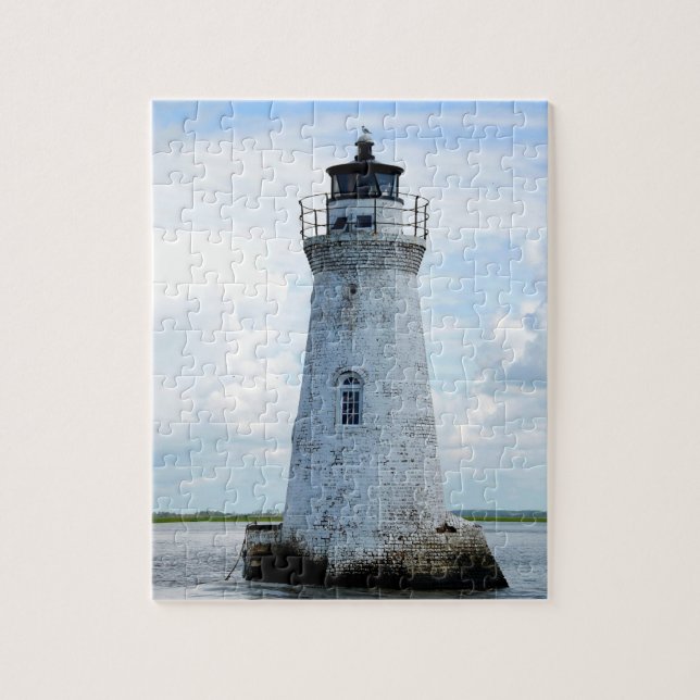 Cockspur Island Lighthouse Tybee Island, Georgia Jigsaw Puzzle (Vertical)