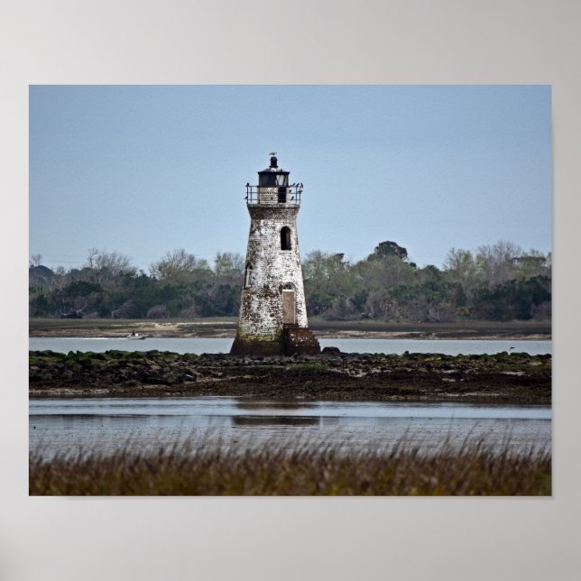 Cockspur Lighthouse Photo on a  Poster (Front)