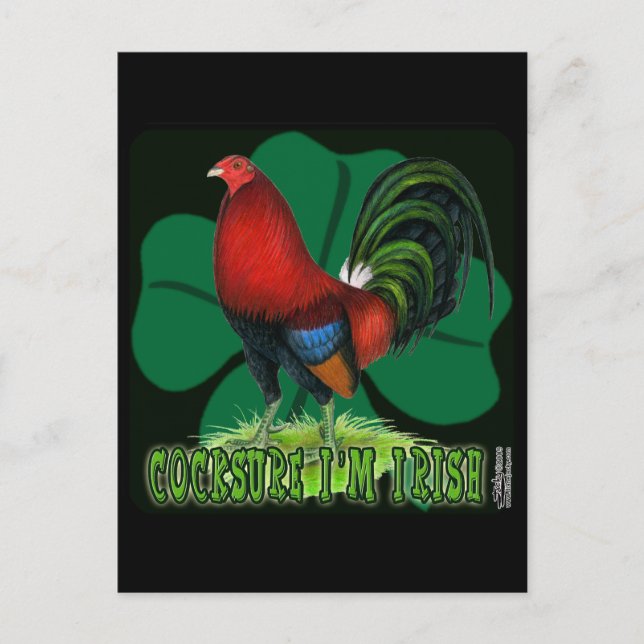 Cocksure I'm Irish Too! Postcard (Front)