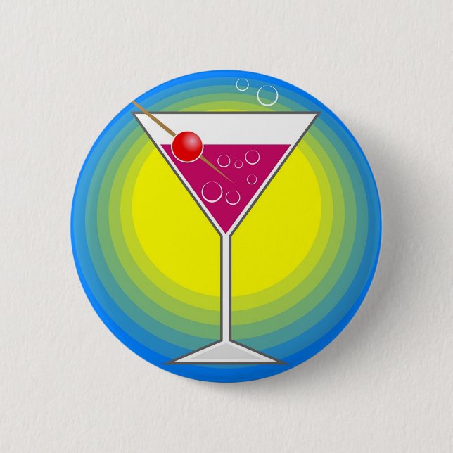 Cocktail 6 Cm Round Badge (Front)