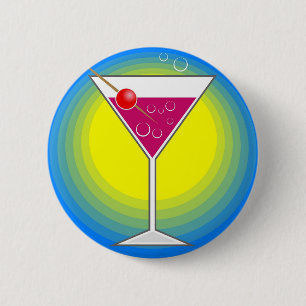 Cocktail 6 Cm Round Badge