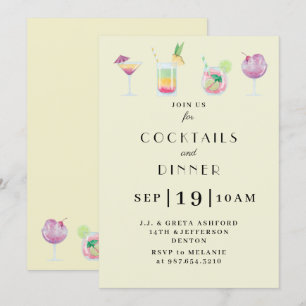 Cocktail and drinks party invitation
