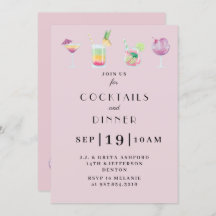 Cocktail and drinks party invitation