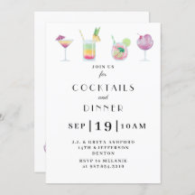 Cocktail and drinks party invitation