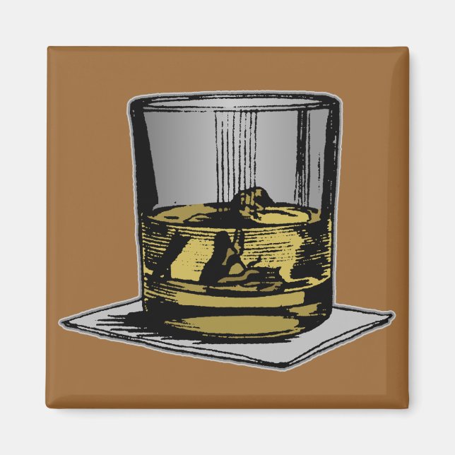 Cocktail and Napkin Design Magnet (Front)