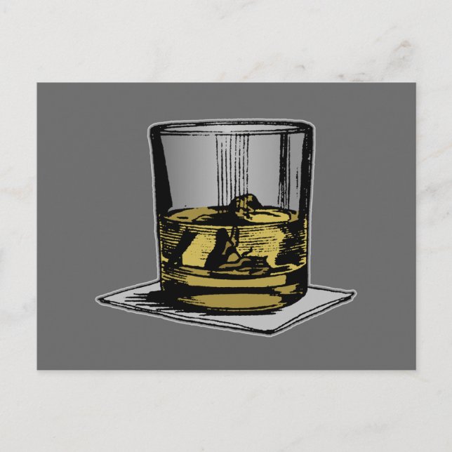 Cocktail and Napkin Design Postcard (Front)