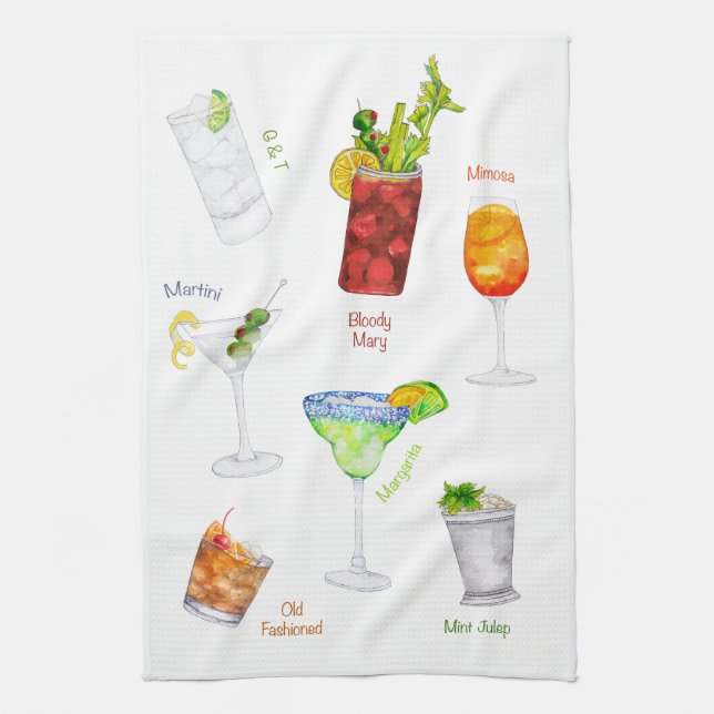 Cocktail Art Bar Towel (Vertical)