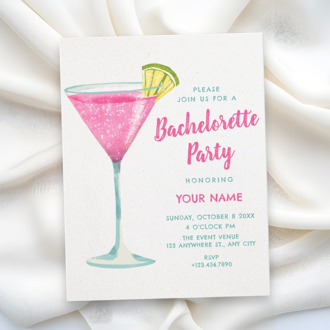 Cocktail bachelorette invitation (Creator Uploaded)