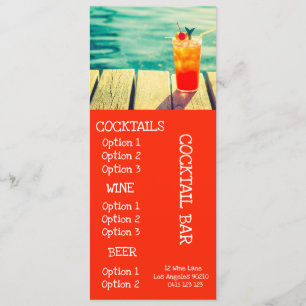 Cocktail Bar drinks menu