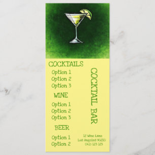 Cocktail Bar drinks menu