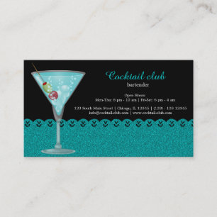 Cocktail bartender business card