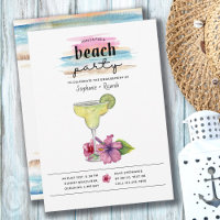 Cocktail Beach Party Margarita Hibiscus Engagement