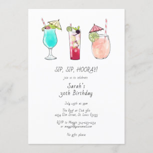 Cocktail Birthday Party Invitation