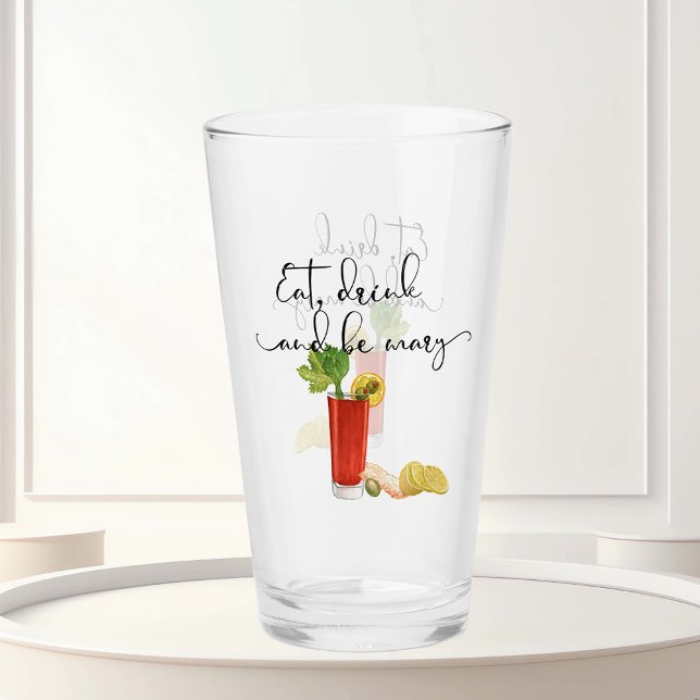 Cocktail Bloody Mary Eat Drink and Be mary Glass (Creator Uploaded)