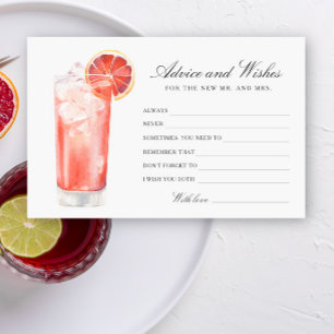 Cocktail - Bridal Shower Advice and Wishes Stationery