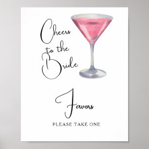 cocktail bridal shower Favours  Poster
