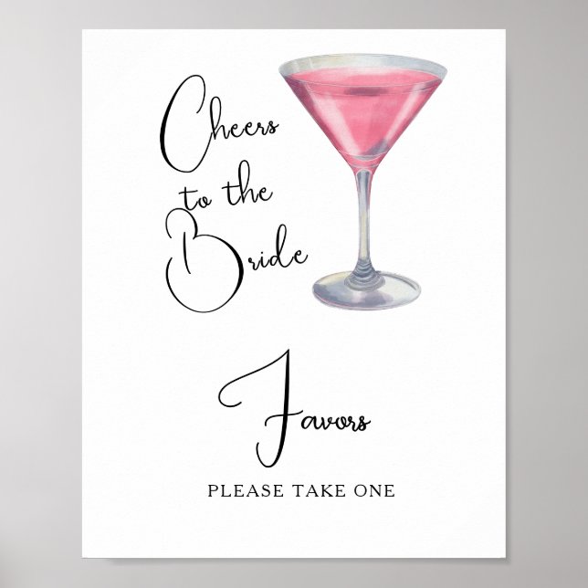 cocktail bridal shower Favours  Poster (Front)