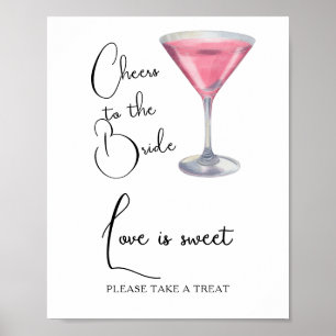 Cocktail Bridal shower Love is sweet Poster