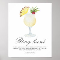 Cocktail Bridal shower - Ring hunt game