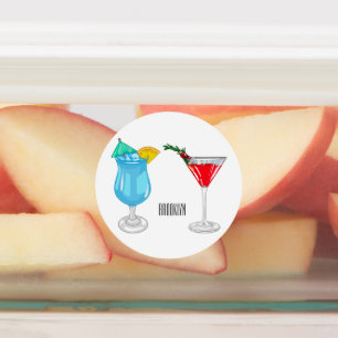 Cocktail cartoon illustration