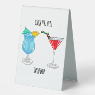 Cocktail cartoon illustration