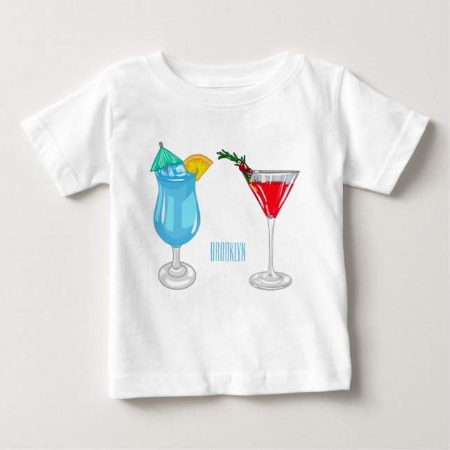 Cocktail cartoon illustration baby T-Shirt (Front)