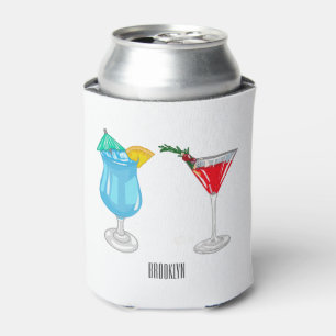 Cocktail cartoon illustration can cooler