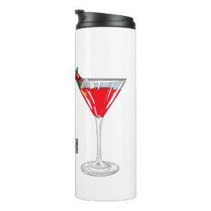 Cocktail cartoon illustration thermal tumbler