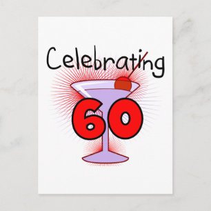 Cocktail Celebrating 60 Tshirts and Gifts Postcard