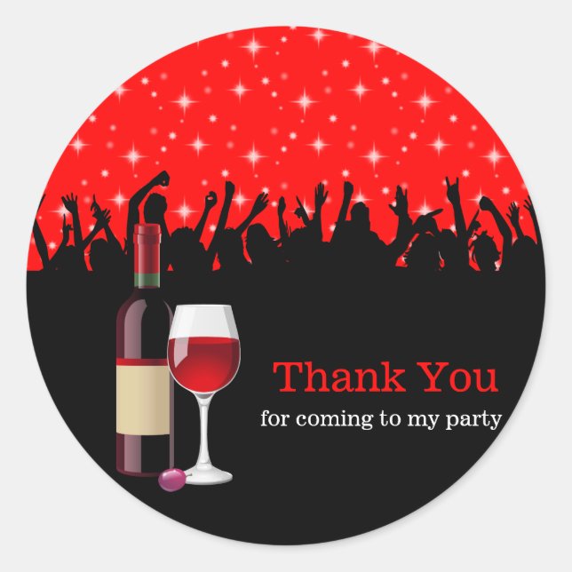 Cocktail * choose background colour classic round sticker (Front)