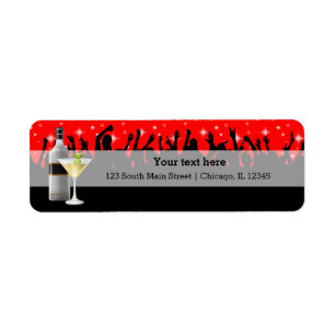 Cocktail * choose background colour return address label