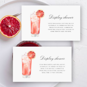 Cocktail Citrus - Display shower  Enclosure Card