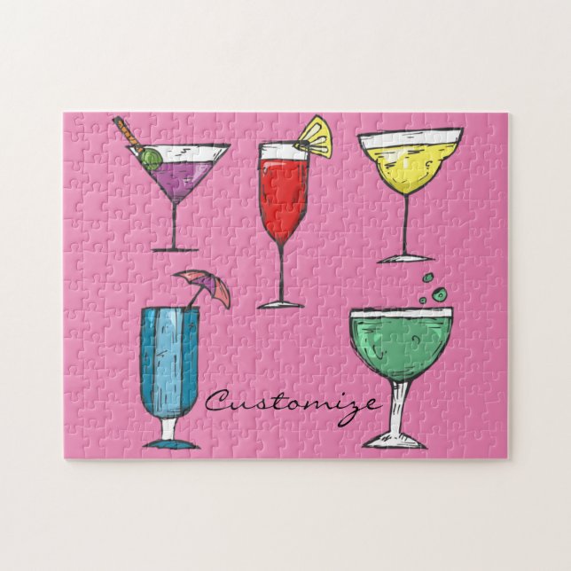 Cocktail Drink Assortment Thunder_Cove Jigsaw Puzzle (Horizontal)