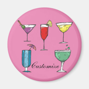 Cocktail Drink Assortment Thunder_Cove Magnet