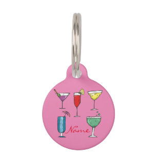 Cocktail Drink Assortment Thunder_Cove Pet Tag