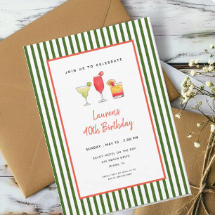 Cocktail drinks Adult Birthday  Invitation