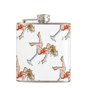 COCKTAIL FLASK - GIRL IN A MARTINI GLASS 2