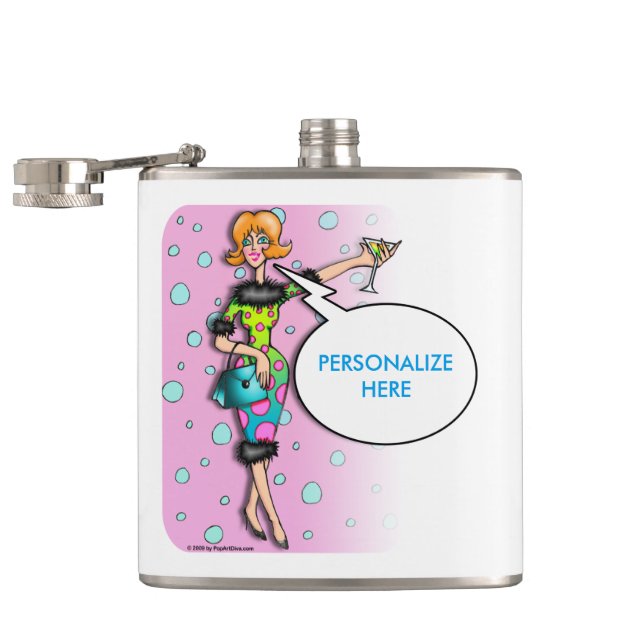 COCKTAIL FLASK - MARTINI DIVA (Opened)