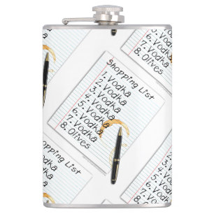 COCKTAIL FLASK - VODKA SHOPPING LIST