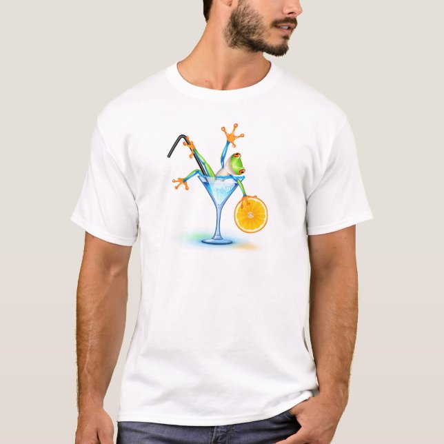 Cocktail Frog T-Shirt (Front)