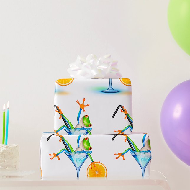 Cocktail Frog Wrapping Paper (Creator Uploaded)