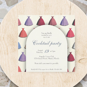 Cocktail garden bridal dress party Invitation